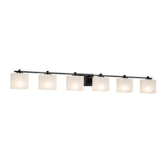 Fusion Six Light Bath Bar in Matte Black (102|FSN-8446-55-WEVE-MBLK)