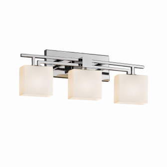 Fusion Three Light Bath Bar in Polished Chrome (102|FSN-8703-55-OPAL-CROM)