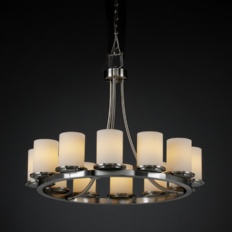 Fusion LED Chandelier in Matte Black (102|FSN-8768-10-OPAL-MBLK-LED12-8400)
