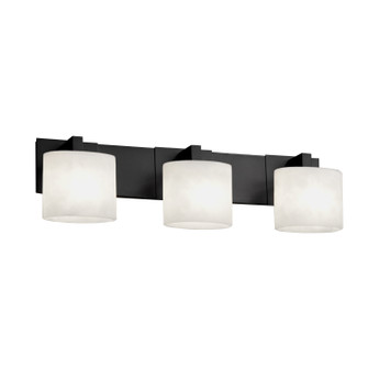 Fusion Three Light Bath Bar in Matte Black (102|FSN-8923-30-OPAL-MBLK)