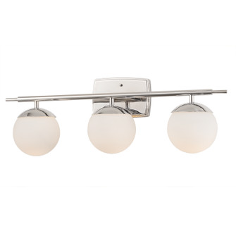 Fusion Three Light Bath Bar in Polished Chrome (102|FSN-8963-OPAL-CROM)