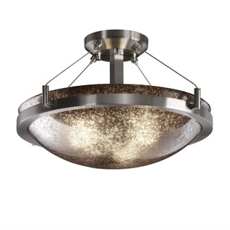 Fusion Three Light Semi-Flush Mount in Brushed Nickel (102|FSN-9681-35-MROR-NCKL)