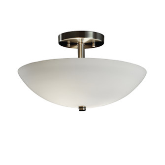 Fusion Two Light Semi-Flush Mount in Dark Bronze (102|FSN-9690-35-OPAL-DBRZ)