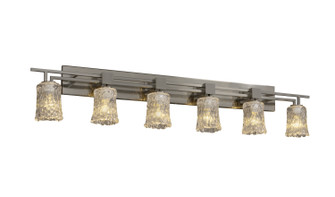 Veneto Luce Six Light Bath Bar in Brushed Nickel (102|GLA-8706-16-CLRT-NCKL)