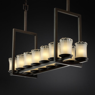 Veneto Luce LED Chandelier in Matte Black (102|GLA-8764-16-WTFR-MBLK-LED14-9800)