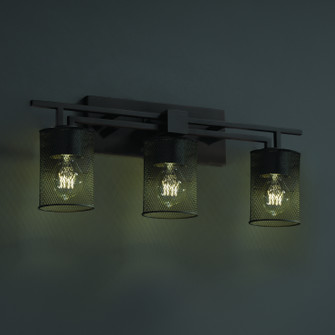 Wire Mesh Three Light Bath Bar in Matte Black (102|MSH-8703-10-MBLK)