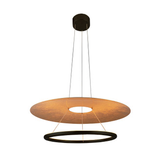 Helios LED Pendant in Matte Black & Gold Leaf (102|NSH-4432-MBGL)