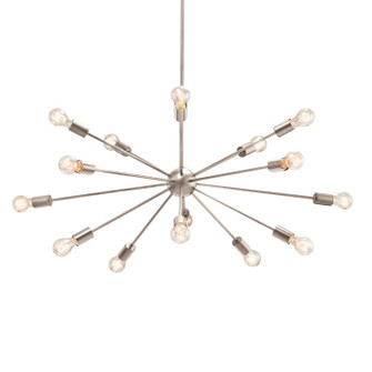 Axion 15 Light Chandelier in Brushed Nickel (102|NSH-8027-NCKL)