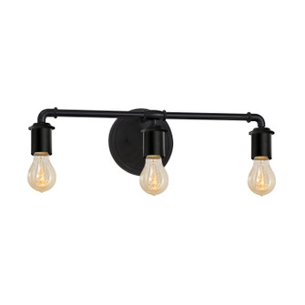 No Shade Material Three Light Bath Bar in Matte Black (102|NSH-8463-MBLK)