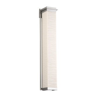 Porcelina LED Outdoor Wall Sconce in Brushed Nickel (102|PNA-7547W-WAVE-NCKL)