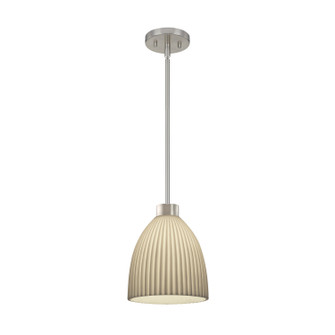 Porcelina One Light Pendant in Brushed Nickel (102|PNA-8814-18-PLET-NCKL-RIGID)