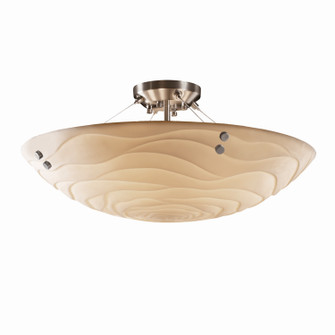 Porcelina LED Semi-Flush Mount in Brushed Nickel (102|PNA-9657-35-WAVE-NCKL-F2-LED6-6000)