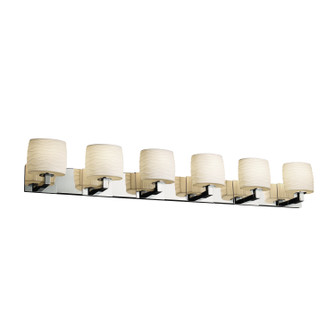 Limoges Six Light Bath Bar in Dark Bronze (102|POR-8926-30-WAVE-DBRZ)