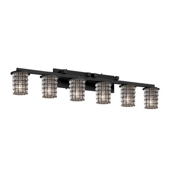 Wire Glass Six Light Bath Bar in Brushed Nickel (102|WGL-8786-10-GRCB-NCKL)