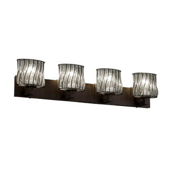 Wire Glass Four Light Bath Bar in Matte Black (102|WGL-8924-30-SWCB-MBLK)
