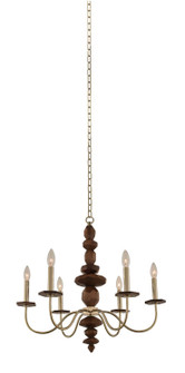 Lassen Six Light Chandelier in Champagne Gold (33|304950CG)