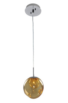 Meteor One Light Mini Pendant in Chrome (33|309510CH/AMBER)