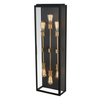 Ashland Six Light Wall Sconce in Matte Black w Sanded Gold (33|405522BSG)