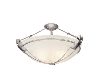 Grande Three Light Semi Flush Mount in Pearl Silver (33|4844PS/ALAB)