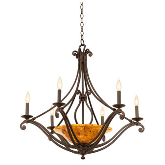 Somerset Six Light Chandelier in Tortoise Shell (33|4969TO/PENSH)