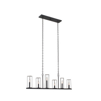 Allston Six Light Island Pendant in Black Iron (33|507760BI)