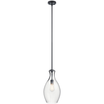 Everly One Light Pendant in Black (12|42047BK)