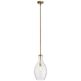 Everly One Light Pendant in Natural Brass (12|42047NBR)