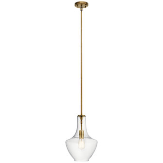 Everly One Light Pendant in Natural Brass (12|42141NBR)