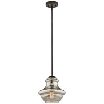 Everly One Light Mini Pendant in Olde Bronze (12|42167OZMER)