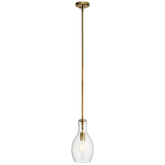 Everly One Light Mini Pendant in Natural Brass (12|42456NBR)