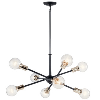 Armstrong Eight Light Chandelier in Black (12|43118BK)