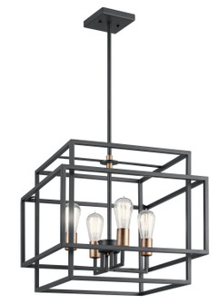 Taubert Four Light Pendant in Black (12|43984BK)