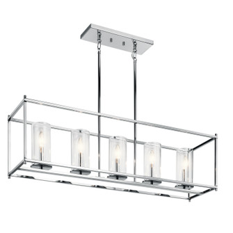 Crosby Five Light Linear Chandelier in Chrome (12|43995CH)