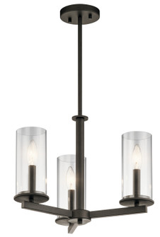 Crosby Three Light Chandelier/Semi Flush in Olde Bronze (12|43997OZ)