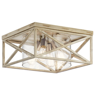 Moorgate Four Light Flush Mount in Distressed Antique White (12|44084DAW)