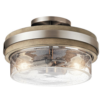 Grand Bank Two Light Semi Flush Mount in Classic Pewter (12|44100CLP)