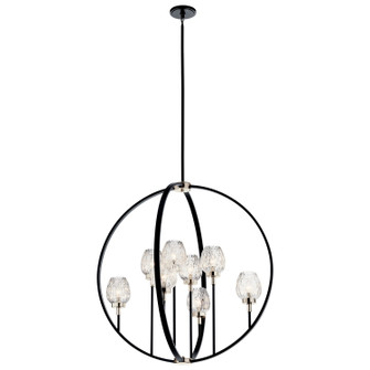 Moyra Eight Light Chandelier in Black (12|44240BK)