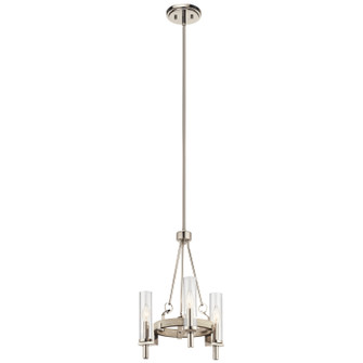 Telan Three Light Mini Chandelier in White Washed Wood (12|44286WWW)