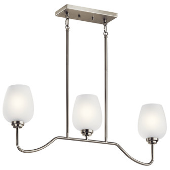 Valserrano Three Light Linear Chandelier in Brushed Nickel (12|44379NI)