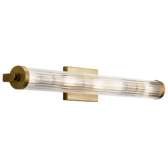 Azores Five Light Linear Bath in Natural Brass (12|45650NBR)