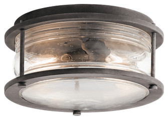 Ashland Bay Two Light Outdoor Ceiling Mount in Weathered Zinc (12|49669WZC)