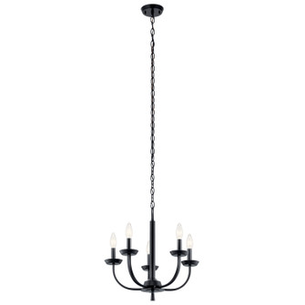 Kennewick Five Light Chandelier in Black (12|52385BK)