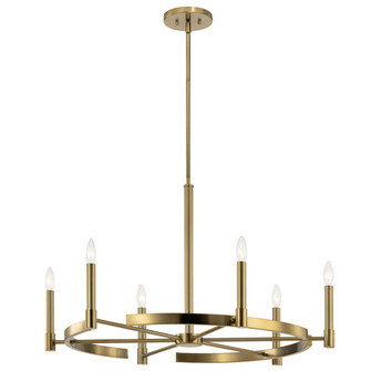 Tolani Six Light Chandelier in Brushed Natural Brass (12|52427BNB)