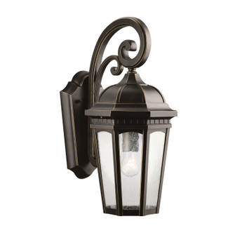 Courtyard One Light Outdoor Wall Mount in Rubbed Bronze (12|9033RZ)