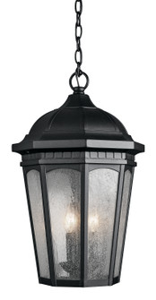 Courtyard Three Light Outdoor Pendant in Textured Black (12|9539BKT)