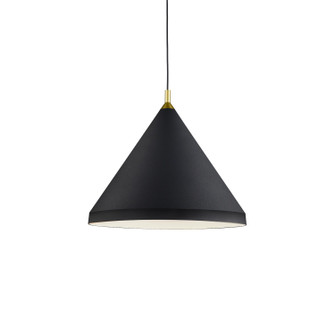 Dorothy One Light Pendant in Black With Gold Detail (347|492824-BK/GD)
