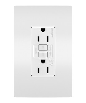 radiant Tamper-Resistant Weather-Resistant 15A Duplex Self-Test GFCI Receptacles with SafeLock Protection in White (246|1597TRWRW)