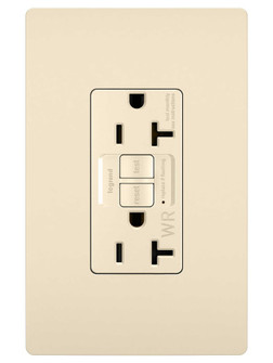 radiant Tamper-Resistant Weather-Resistant 20A Duplex Self-Test GFCI Receptacles with SafeLock Protection in Light Almond (246|2097TRWRLA)