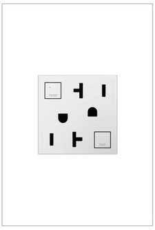 adorne Tamper-Resistant 20A Duplex Self-Test GFCI Receptacles in White (246|AGFTR2202W4)