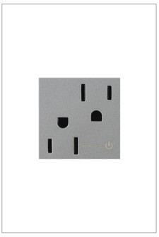 adorne 15A Tamper-Resistant Half-Controlled Outlet in Magnesium (246|ARCH152M10)